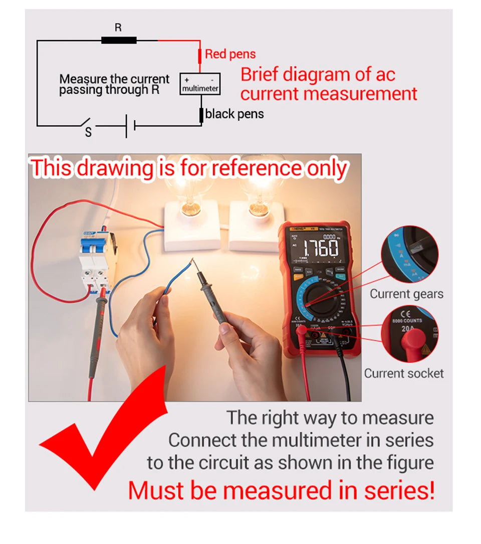 ANENG 683 Smart Multimeter Rechargeable High-end Touch 6000 Counts