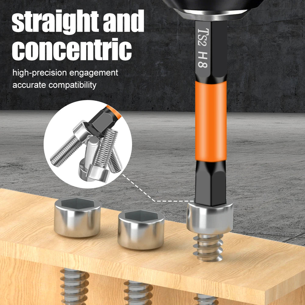 50-100mm High-Hardness Hex Socket Head Drill Bit Electric Screwdriver