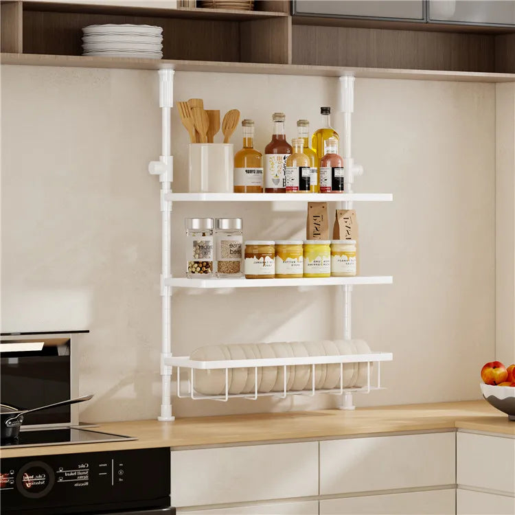 3-Tier Wall-Mounted Metal Seasoning Rack – Kitchen Countertop