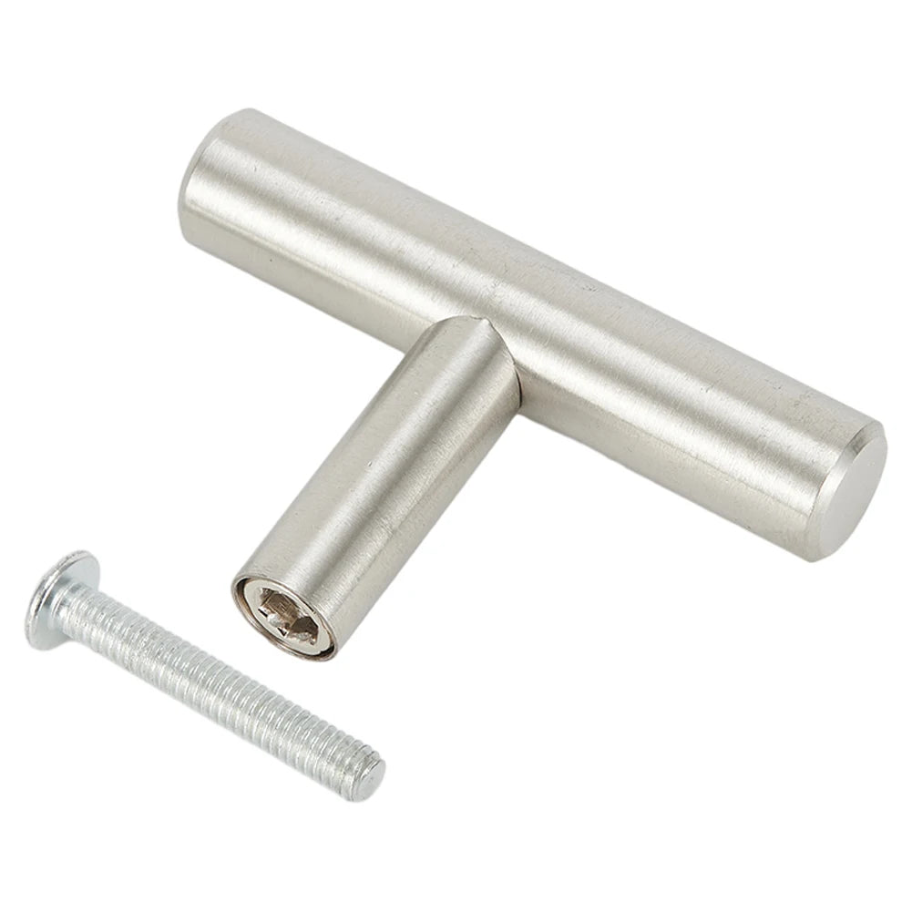 2-14 Inches Handles Stainless Steel Silver T-Type Drawer Cabinet