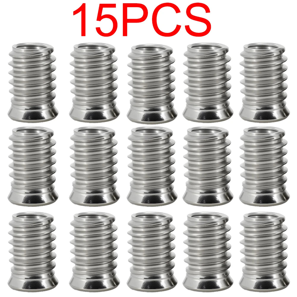 304 Stainless Steel Hex Socket Embedded Insert Furniture Nuts M4–M8