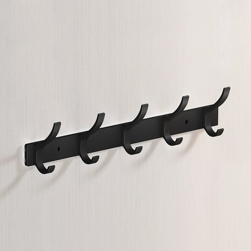 Black Robe Hooks Towel Hanger Nail Wall Rack Hooks Coat Clothes Holder