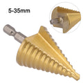 5-35MM HSS Titanium Core Step Drill Tool Spiral Grooved Drill 13