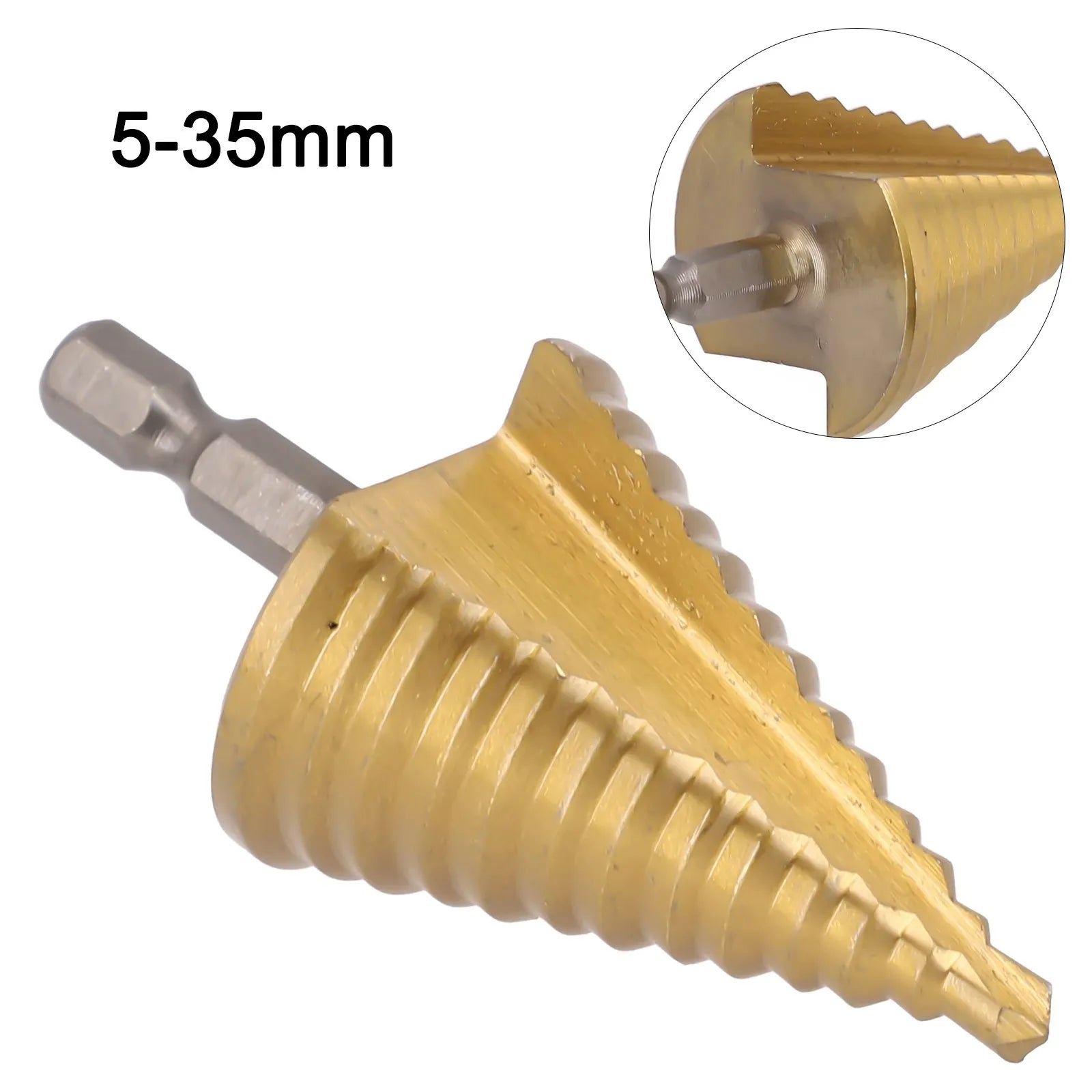 5-35MM HSS Titanium Core Step Drill Tool Spiral Grooved Drill 13