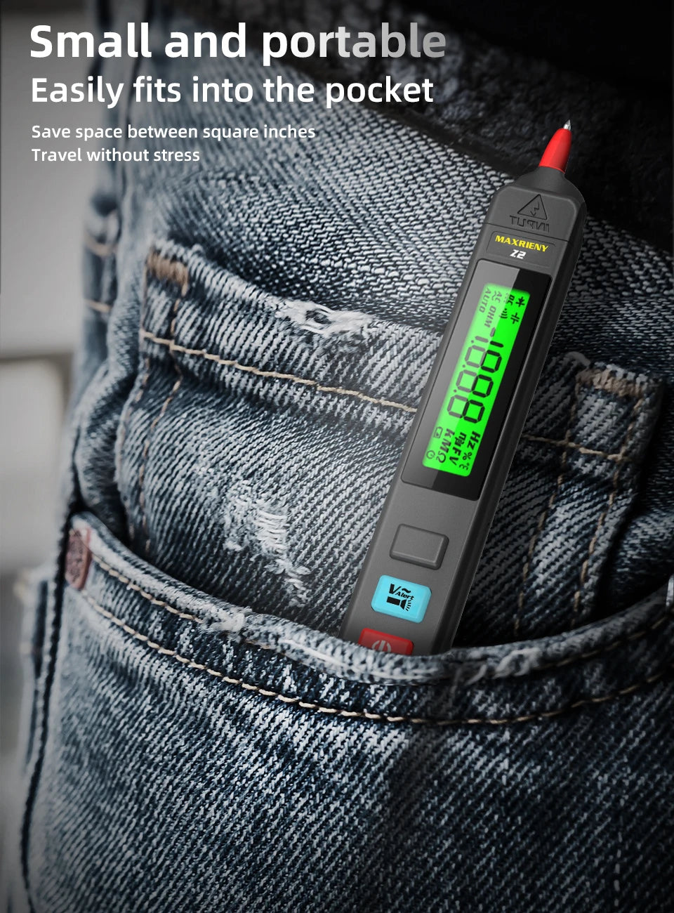 MAXRIENY Voltage Tester 12V-300V Non-Contact and Contact Voltage Pen