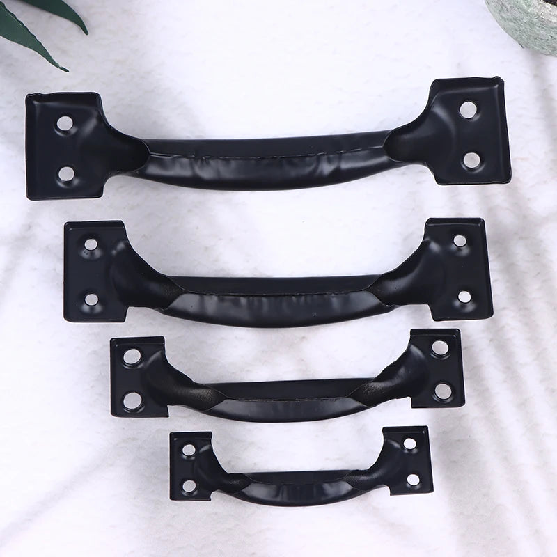 2Pcs Door Handle+8pcs Screws Iron Door Handle Gate Handle Pull For