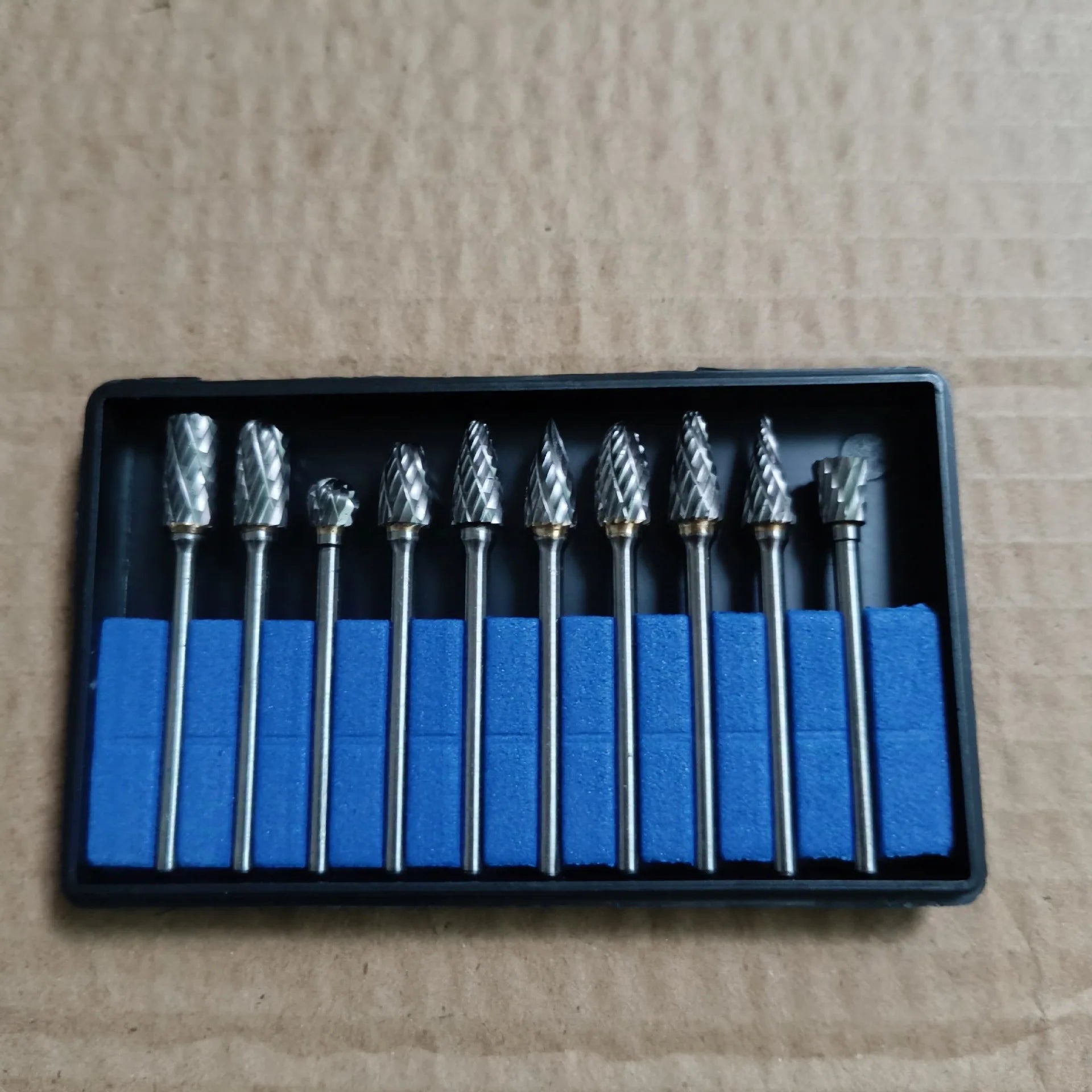 10pcs Tungsten Carbide Burr Set Compatible with 3mm Shank Diameter
