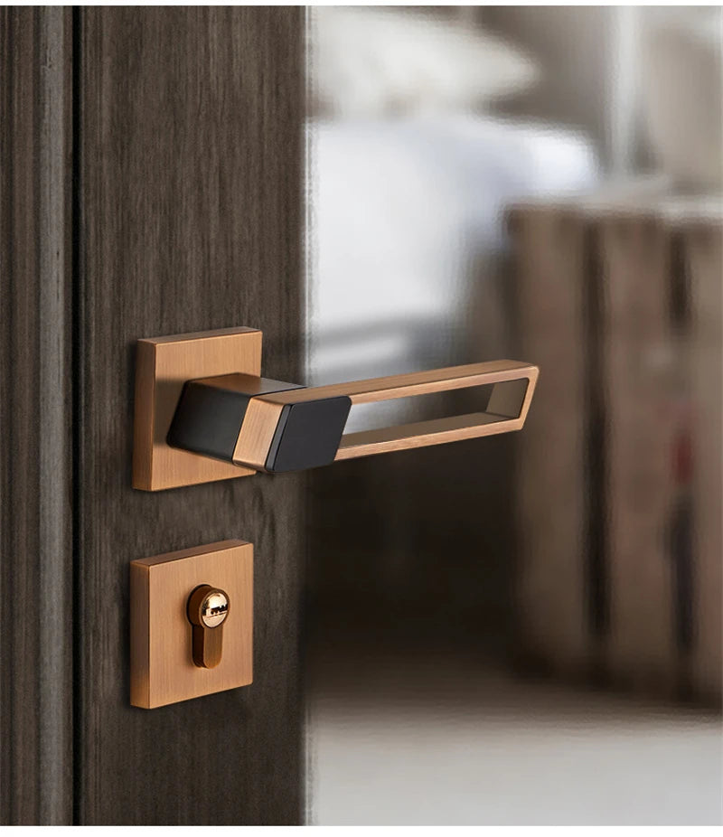 Interior Zinc Alloy Silent Anti-theft Door Lock Security Mute Door