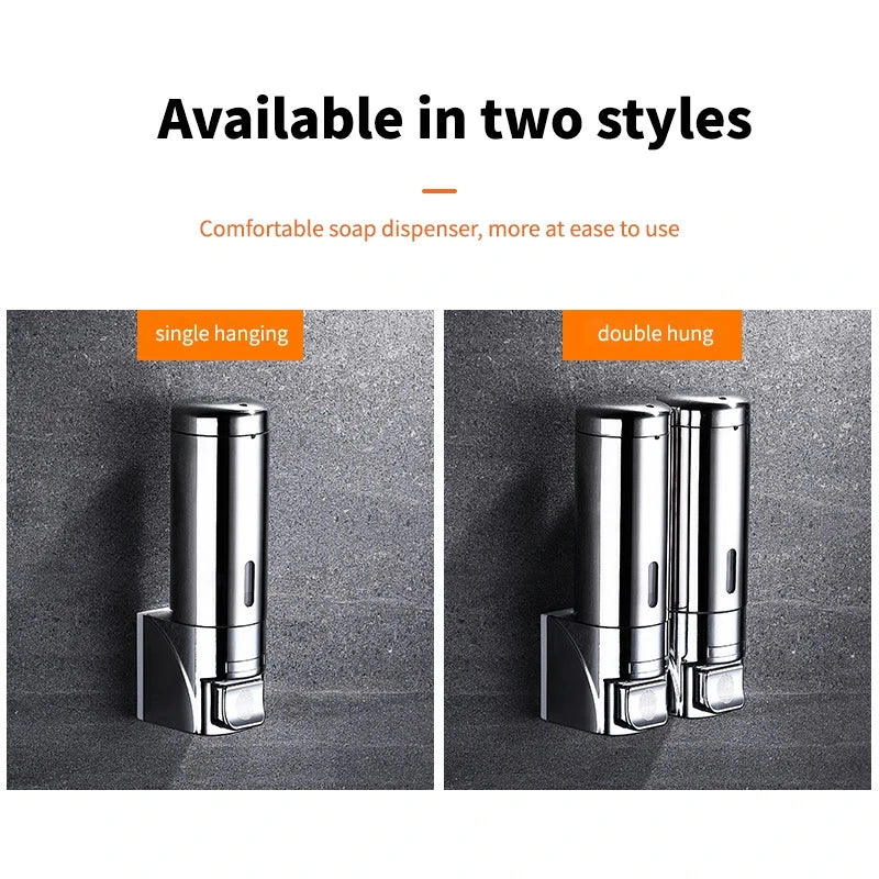 Stainless Steel Soap Dispenser Wall Mounted Kitchen Accessories