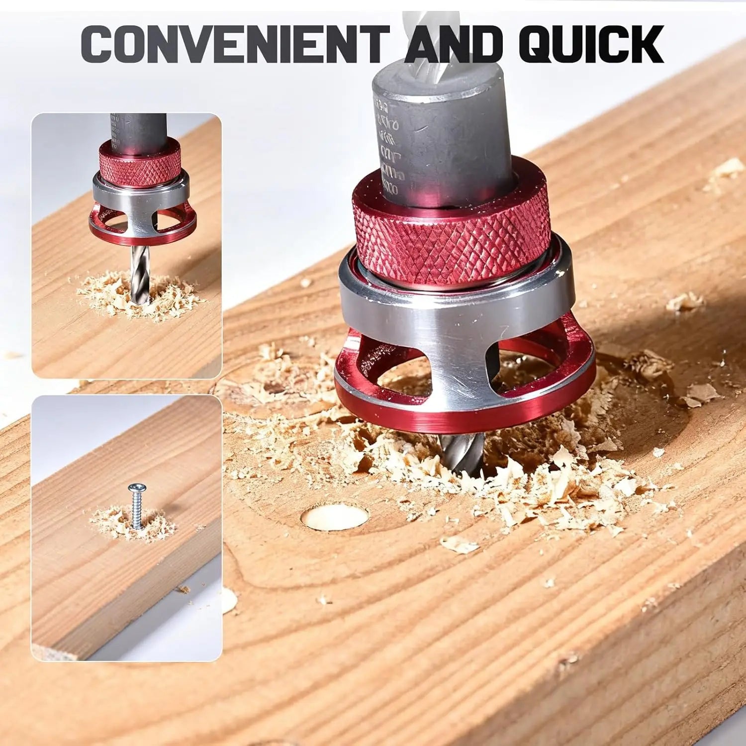 5pcs Countersink Drill with Depth Stop M2 Pre-Drill with Ball Bearing