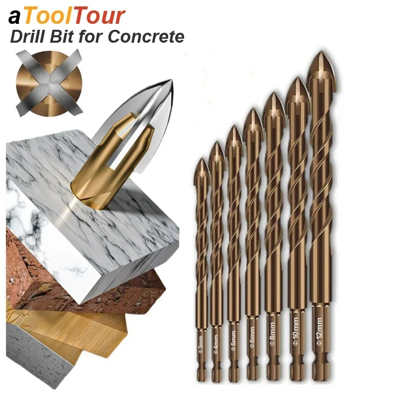 Masonry Concrete Drill Bits For Glass Ceramic Tile Brick Plastic Wood