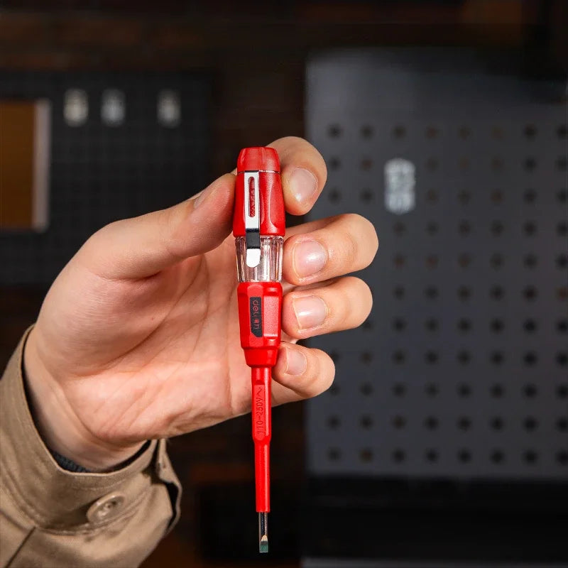 Deli 1 Pcs VDE Insulation Test Pen 1000V Electrician Hand Tools