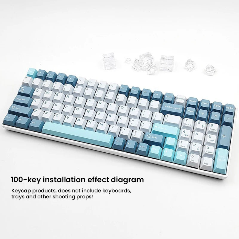 126 Keys Double Shot PBT Cherry Keycaps Mechanical Game Keyboard