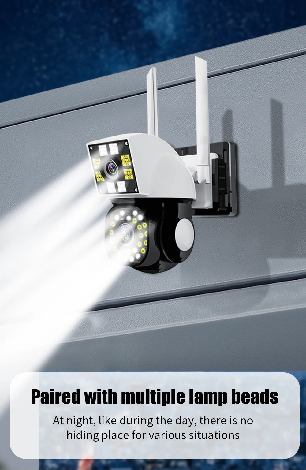 Neye 4K/8MP Wireless WiFi Camera 1080P Dual Lens Dual Screen Outdoor