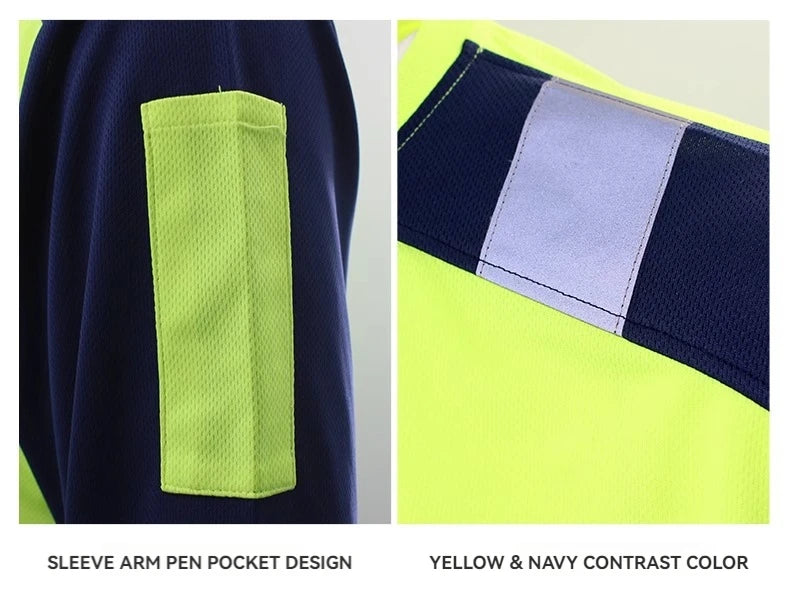 Men's Workwear Shirts Long Sleeve Hi Vis Shirts Workwear Hi Vis Work