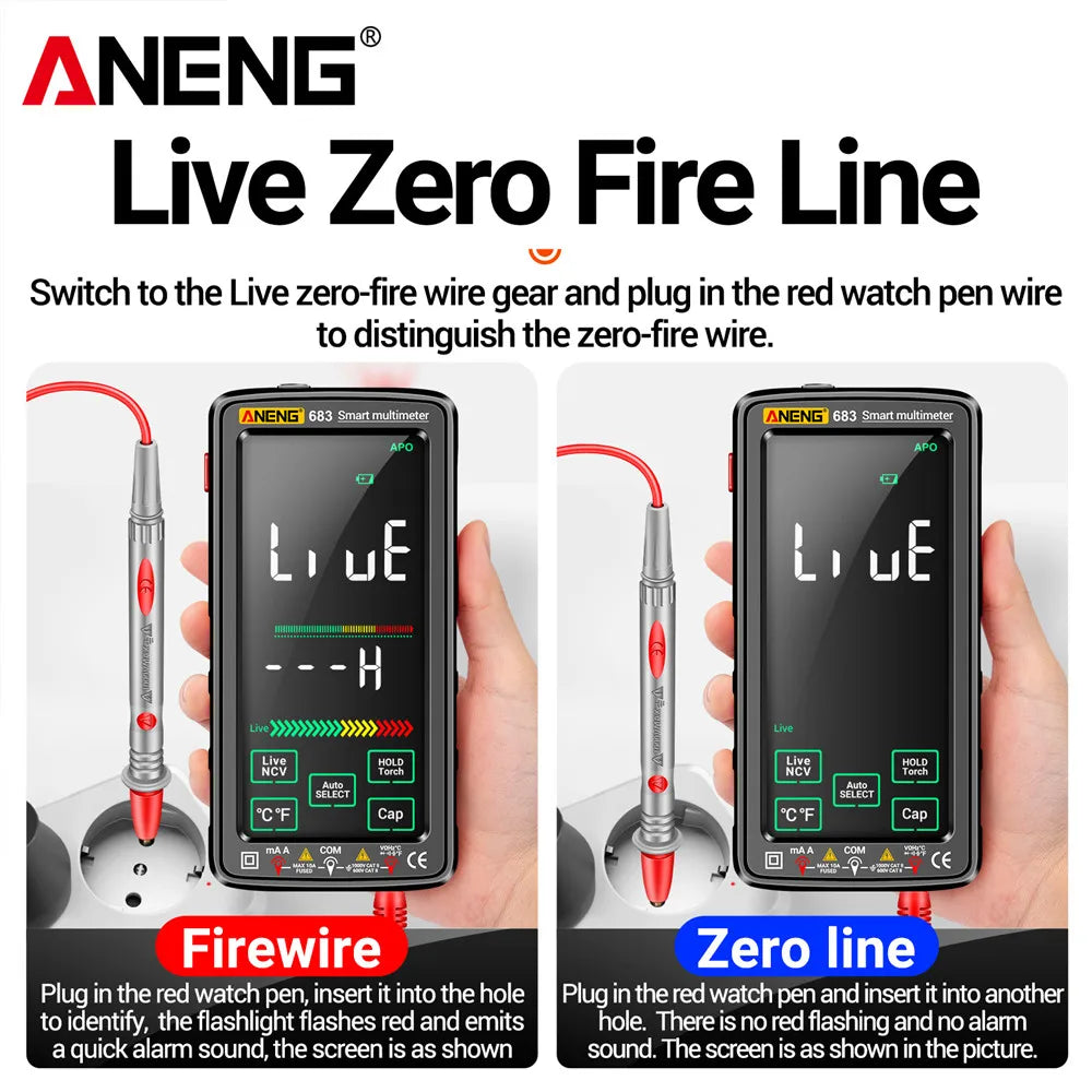 ANENG 683 Smart Multimeter Rechargeable High-end Touch 6000 Counts