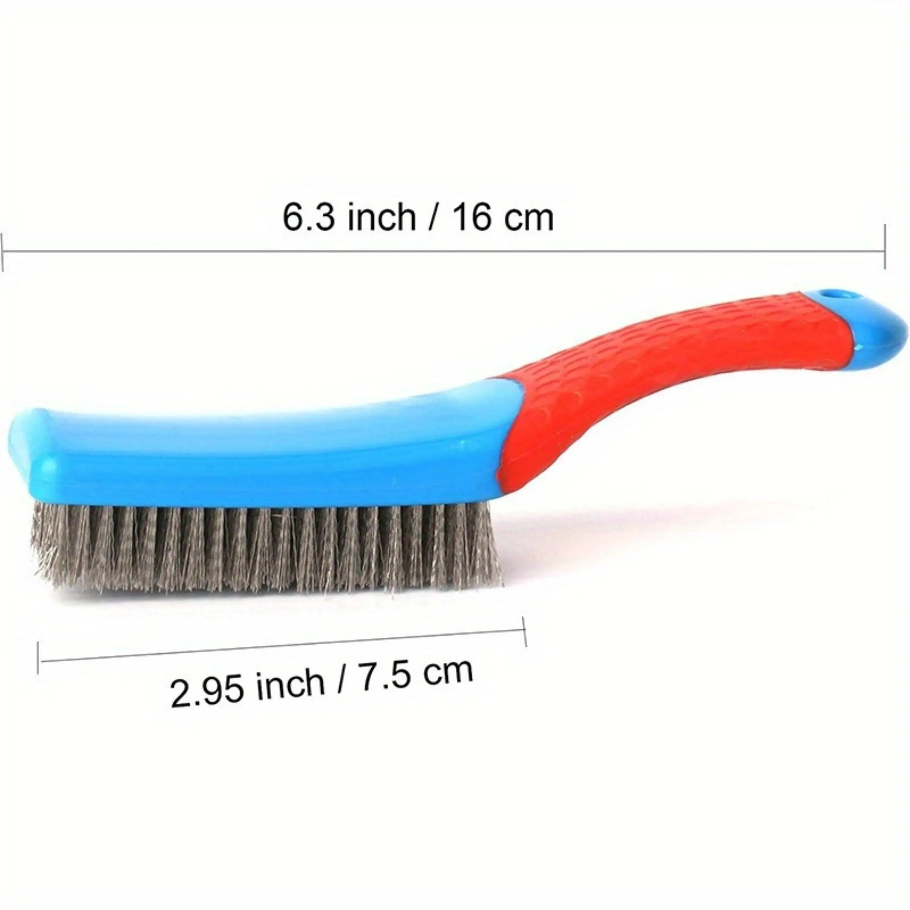 Heavy Duty Stainless Steel Wire Brush with Comfortable Plastic Handle