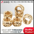 100-300Pcs M2 M2.5 M3 M4 M5 M6 M8 Heat Set Threaded Insert Brass Nut