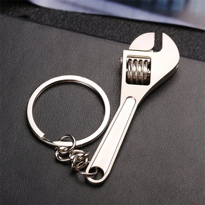 Creative Tool Adjustable Wrench Spanner Key Chain, Metal Keychain