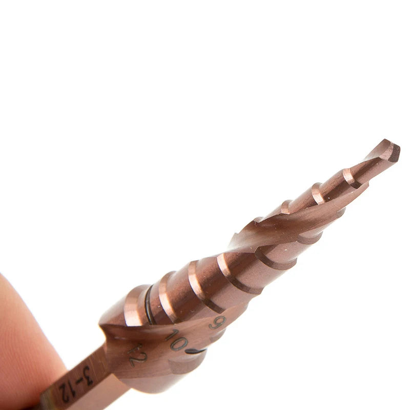 Industrial CO M35 Cobalt HSS Step Drill Bit High Speed Steel Cone Hex