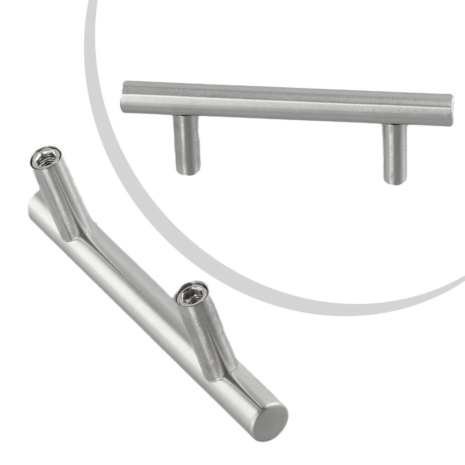2-14 Inches Handles Stainless Steel Silver T-Type Drawer Cabinet