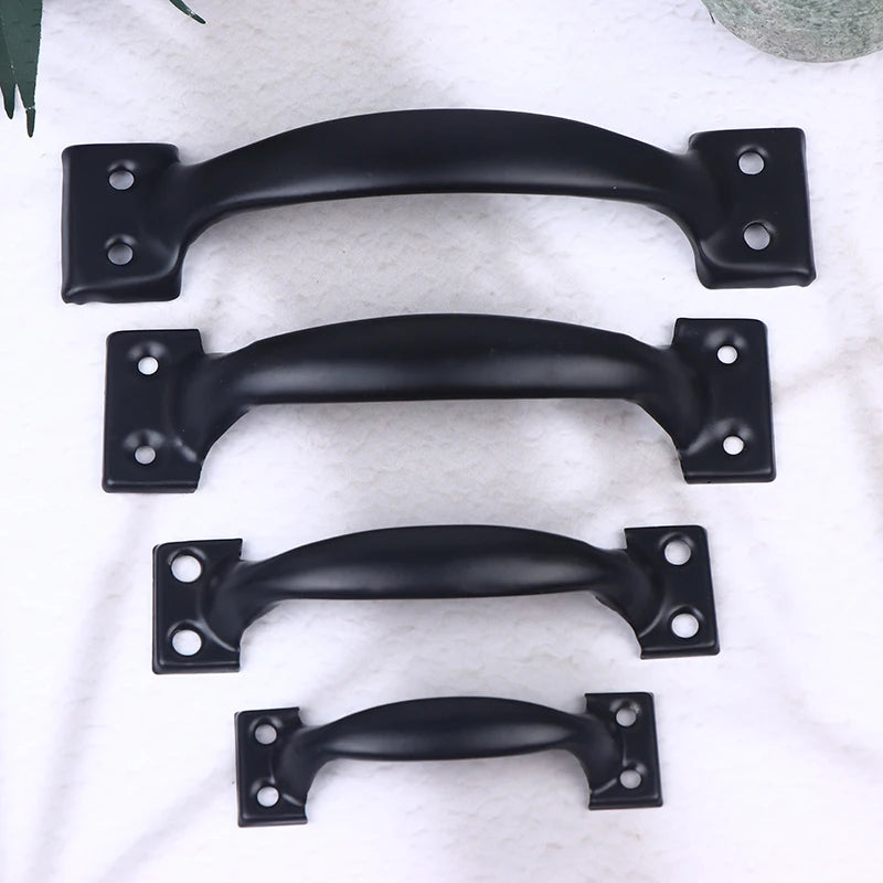 2Pcs Door Handle+8pcs Screws Iron Door Handle Gate Handle Pull For ...