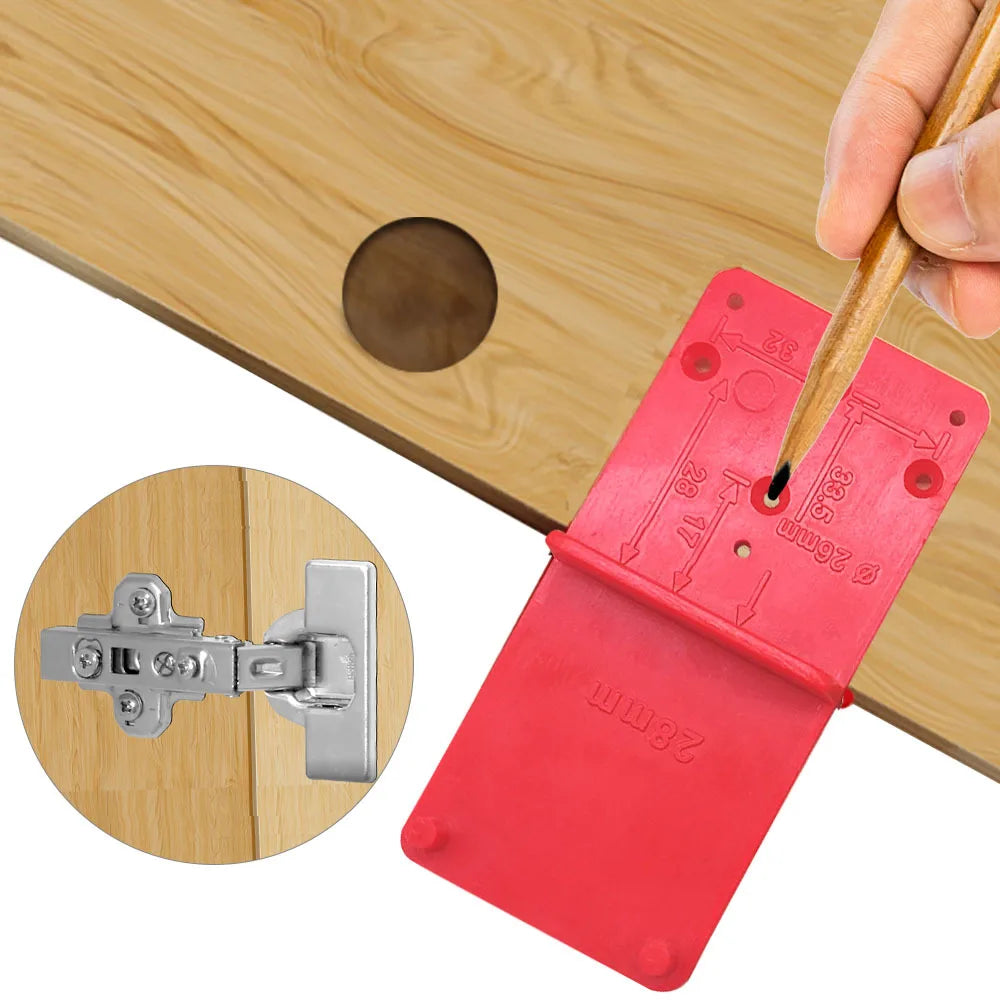 Hinge Hole Drilling Guide Positioning Mark Template 26/35/40mm Hing