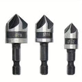 3pcs hexagonal handle high-speed steel chamfering and deburring drill