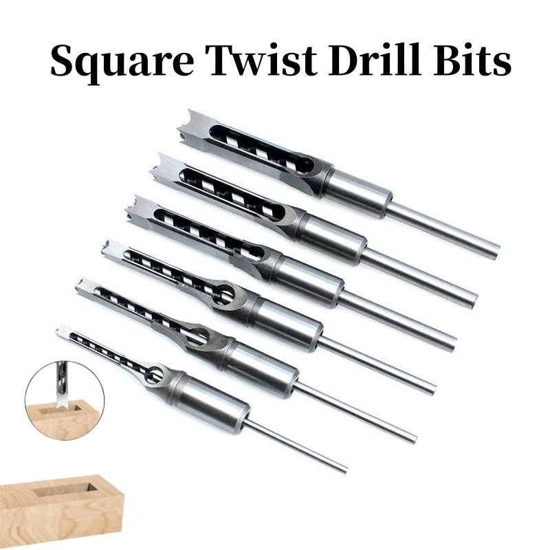 6-16mm HSS Square Hole Drill Woodworking Drill Tools Auger Mortising