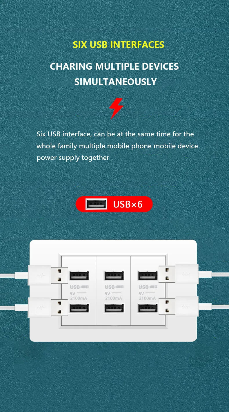 118 Type Brazil Korea Universal usb Wall socket