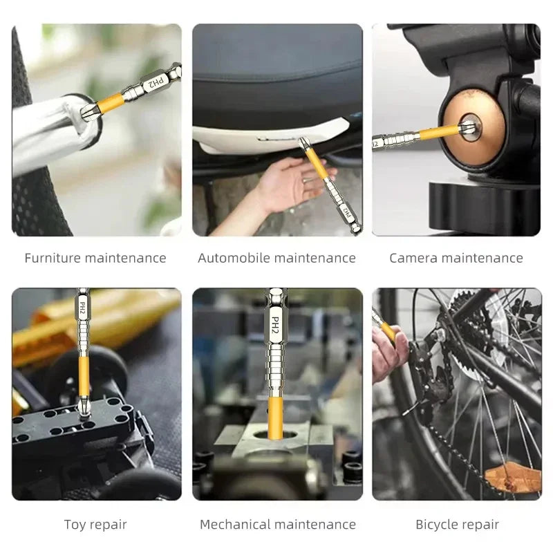 Non-slip PH2 Magnetic Batch Head Cross Screwdriver Hardness Drill Bit