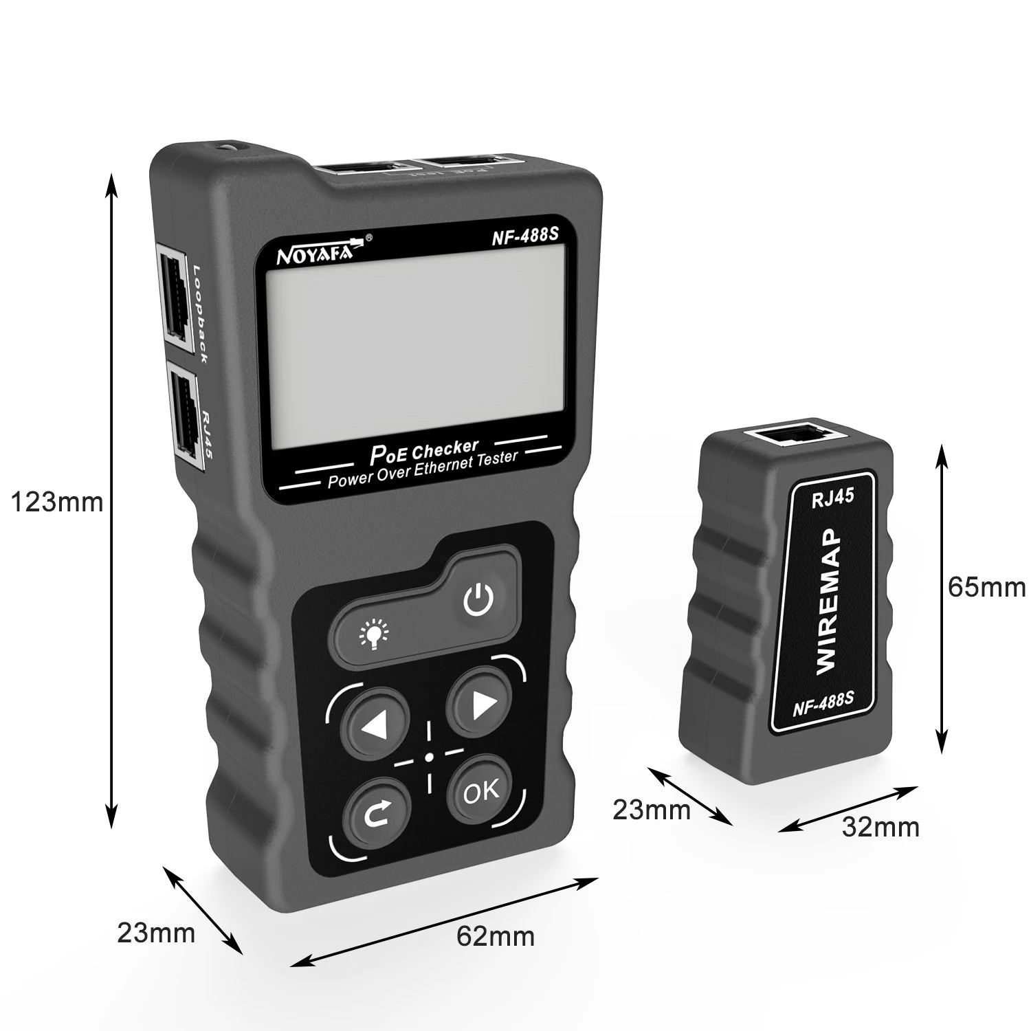 NOYAFA NF-488 LCD PoE Checker & LAN Cable Tester – Cat5/Cat6