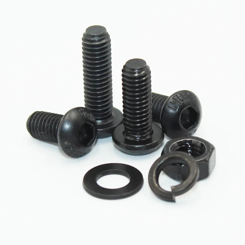 2510p Round Hex Cap Screw kit M2 M2.5 M3 M4 M5 M6 Black 10.9 Grade