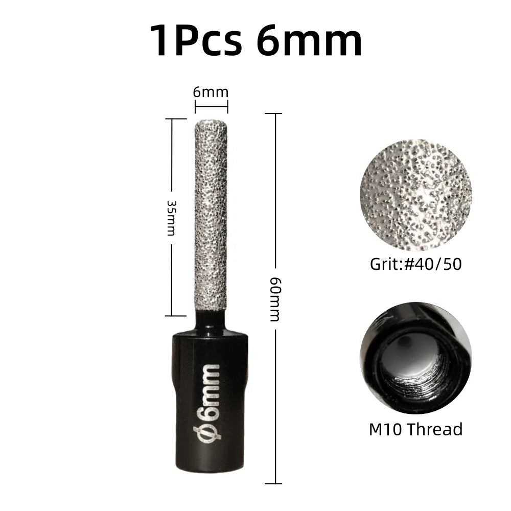 M10 thread Grind chamfer vacuum brazing dry diamond drill bit