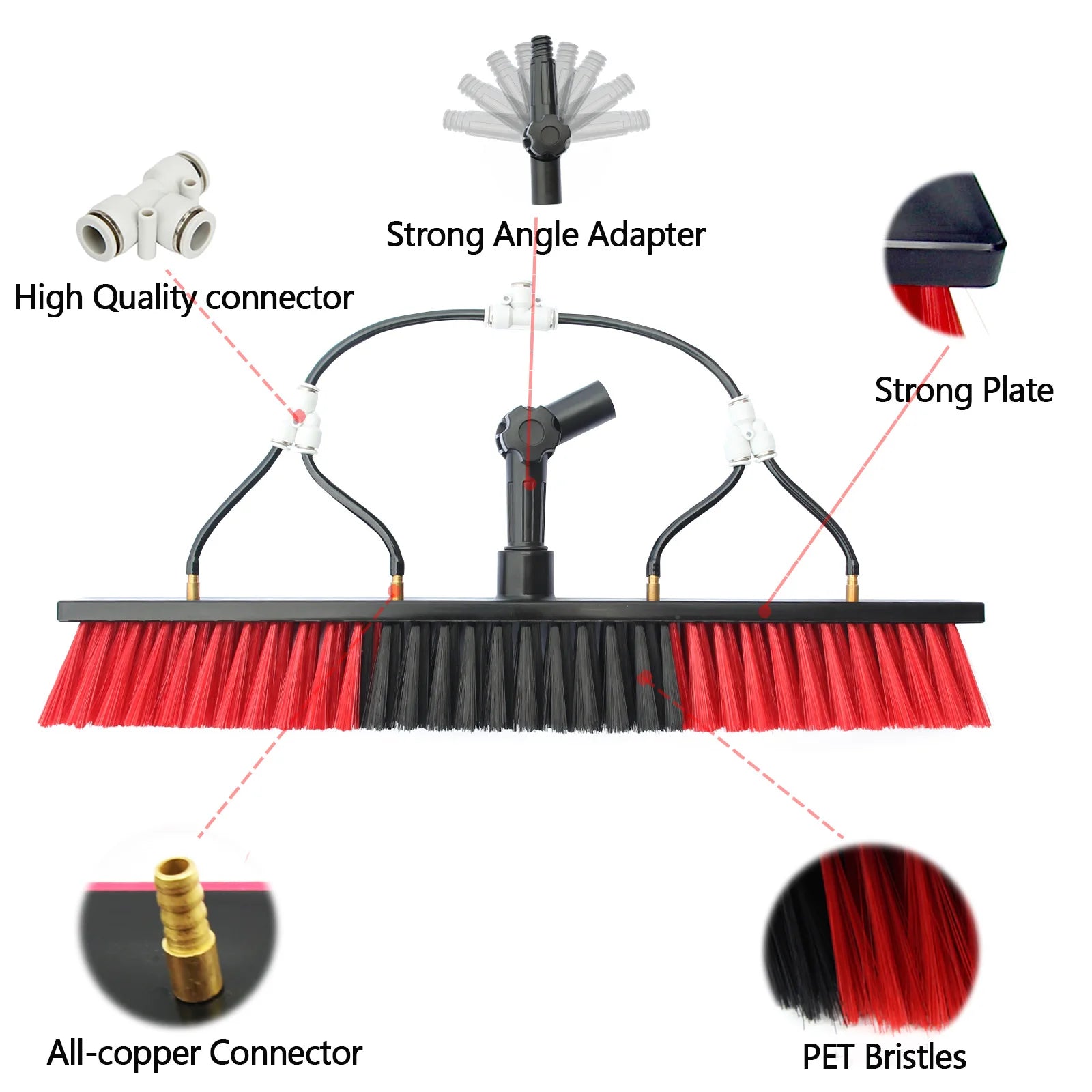 CNHOPOLE Water-Fed Pole Brush Head – Window & Solar Panel Cleaning