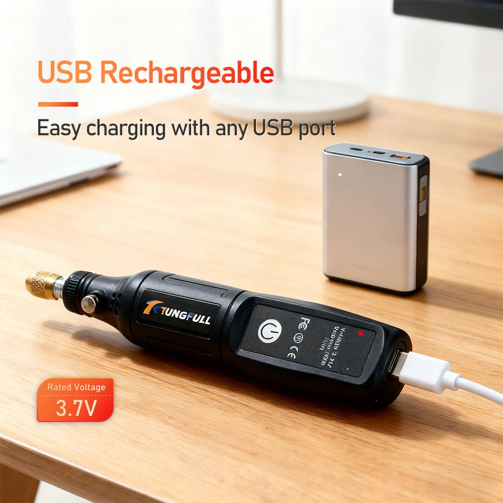 Mini Electric Drill USB Wireless Mini Handheld Drill Rotary Tool