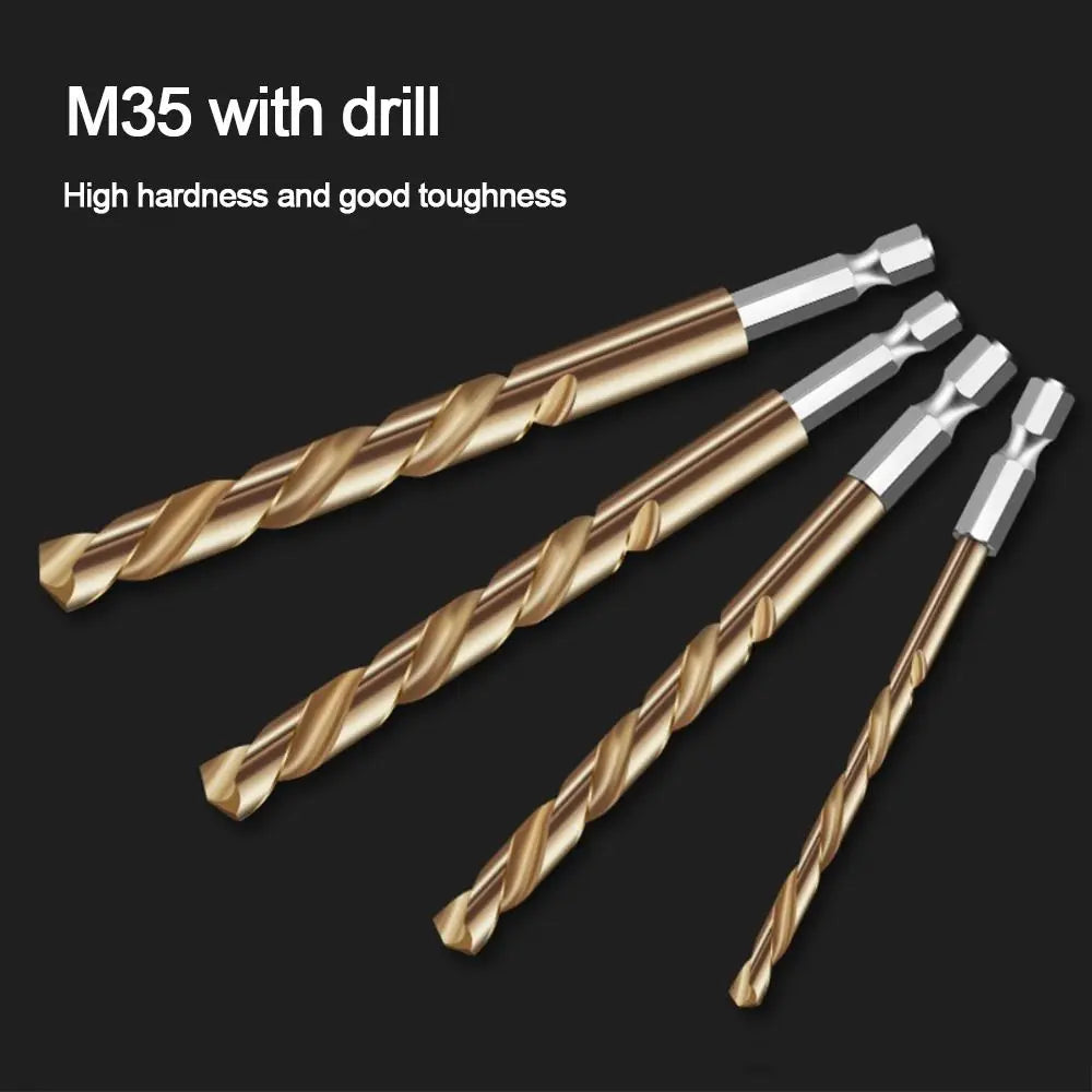 HSS High Speed Steel Twist Drill Bit 1/4 Hex Shank Replacement