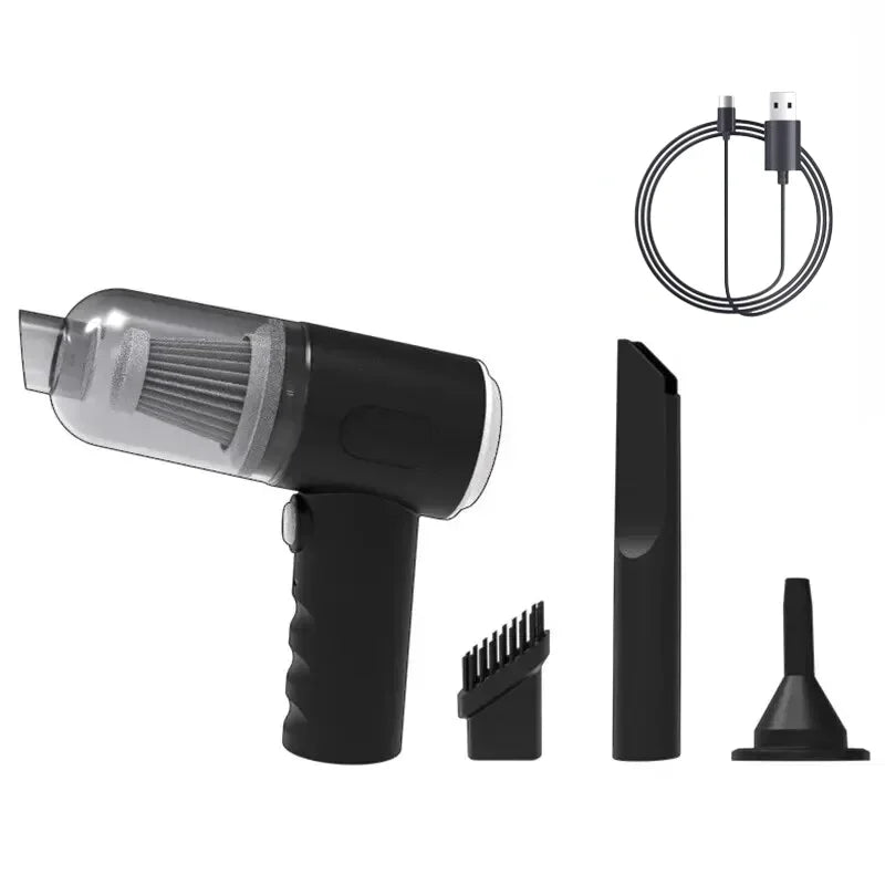 9000Pa Mini Wireless Car Vacuum – USB Charge Wet & Dry Handheld