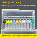 10Pcs Set 0.1mm-2.0mm High Quality Hard Alloy PCB Print Circuit Board