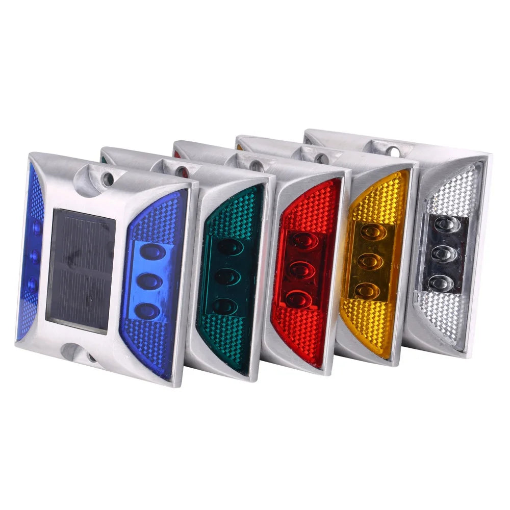 LED Solar Power Ground Marker Lights Waterproof Driveway Road Highway