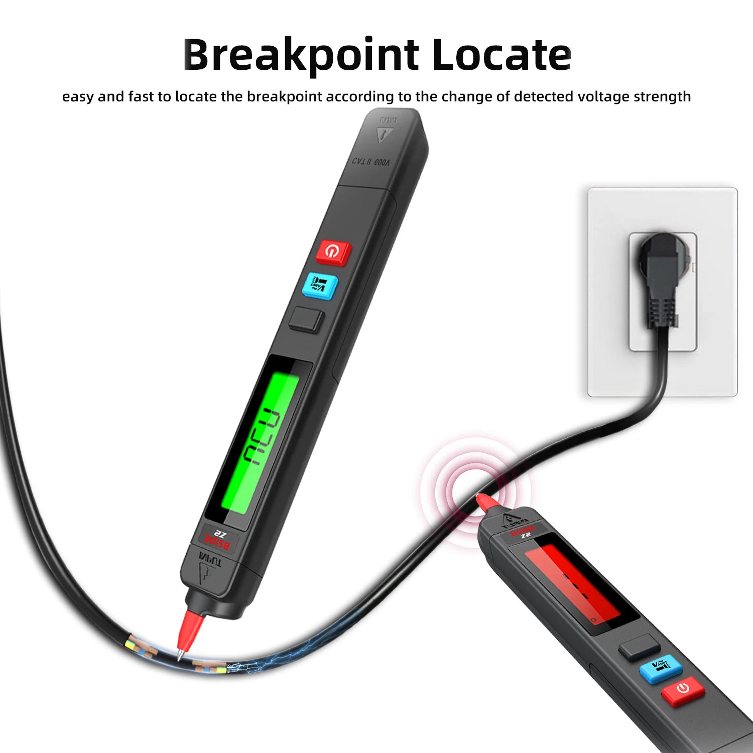 BSIDE Voltage Tester Pen 12V-300V Non-Contact Detection Leakage Live
