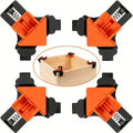 4PCS Right Angle Fixing Clip Woodworking Clamp Adjustable Swing
