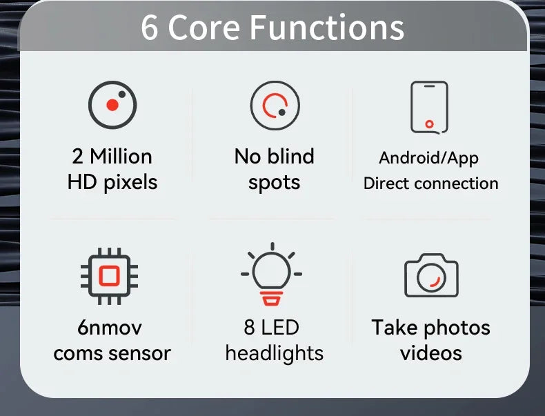 3.9mm/6.2mm/8.5mm 360° Articulating Borescope Endoscope Camera with