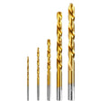 5Pcs Twist Drill Bit Left Hand Drill Straight Shank HSS 3.2-8.7mm