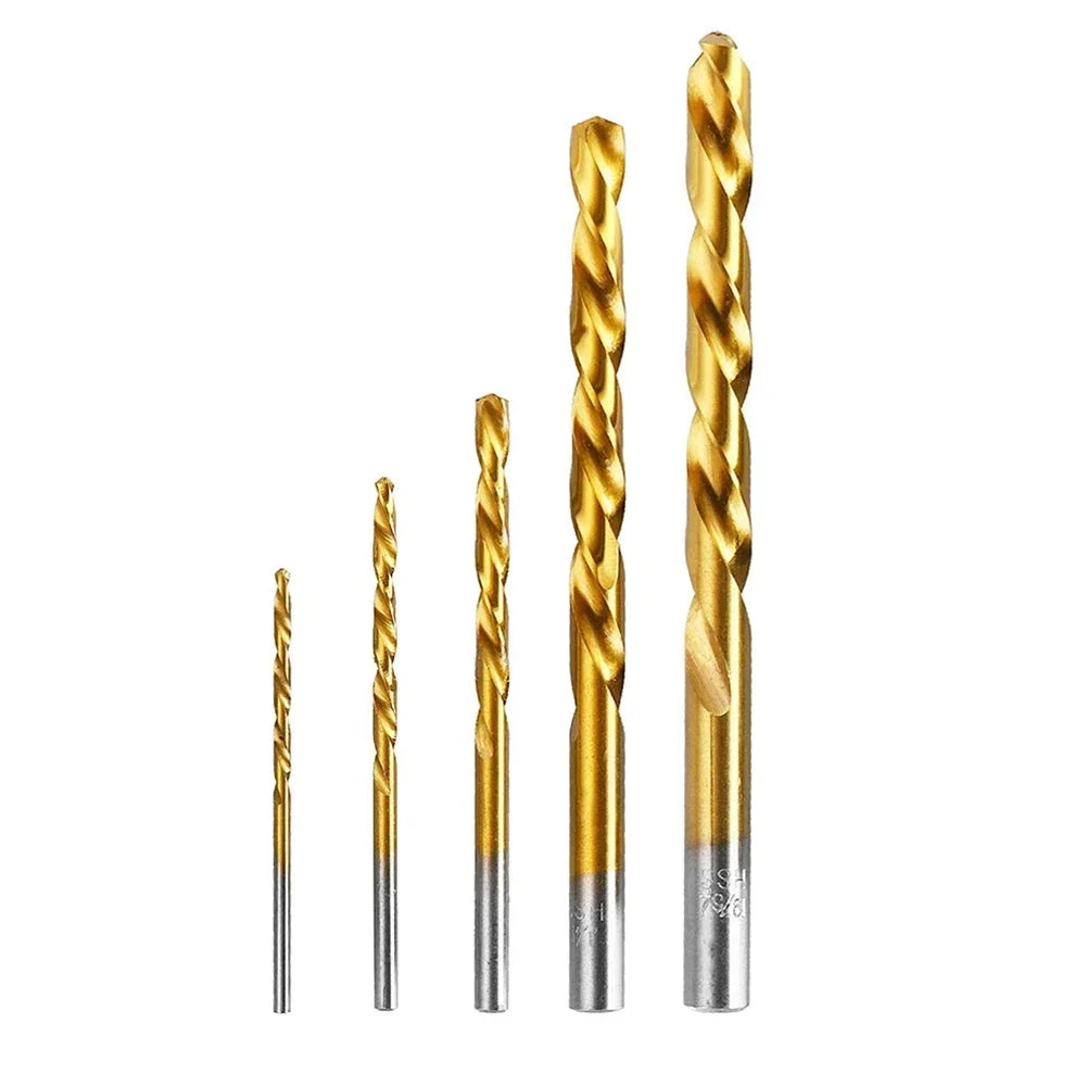 5Pcs Twist Drill Bit Left Hand Drill Straight Shank HSS 3.2-8.7mm