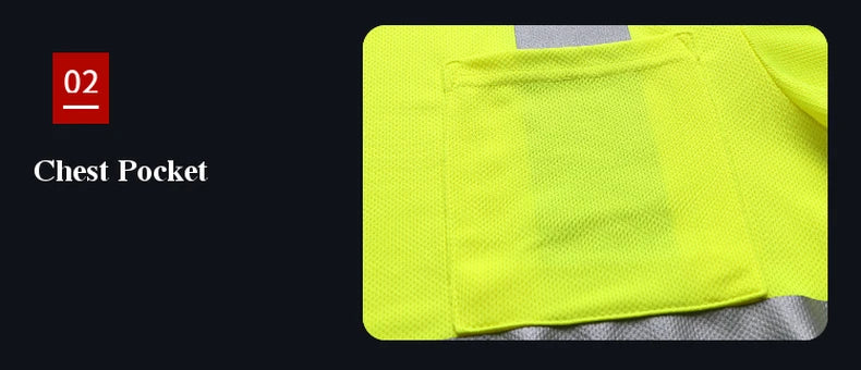 Long Sleeve Safety Shirt High Visibility Reflective Construction Work