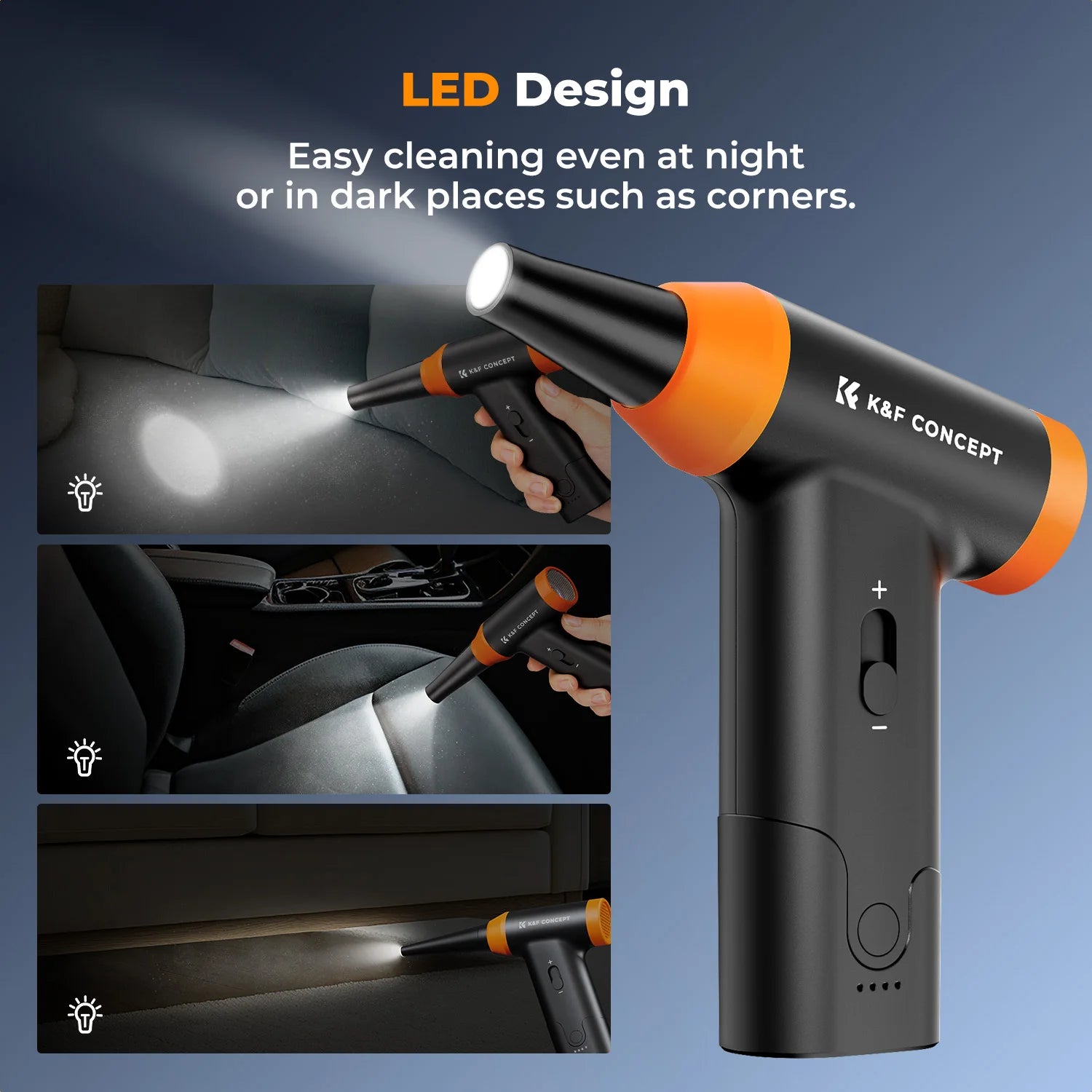 K&F Concept Cordless Electric Air Duster – PC, Laptop & Camera Cleaner