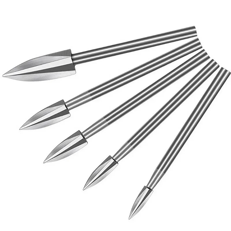 5pc Carving Knife Set Steel Sharp Edges Woodworking Tools Three