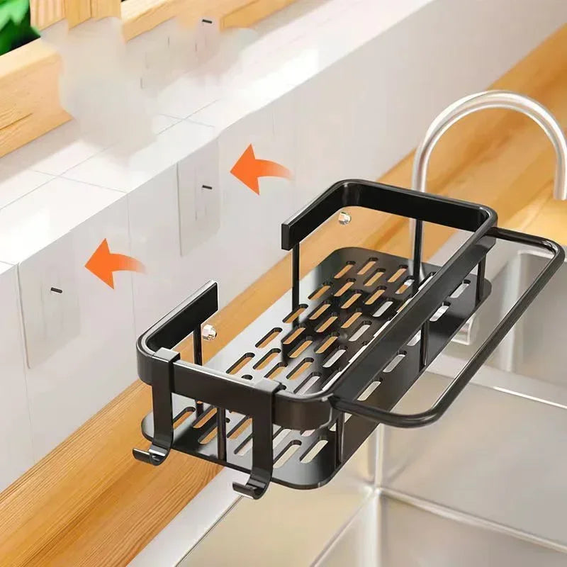 Bathroom Shelf Kitchen Storage Organizer Aluminum Alloy Shampoo Rack