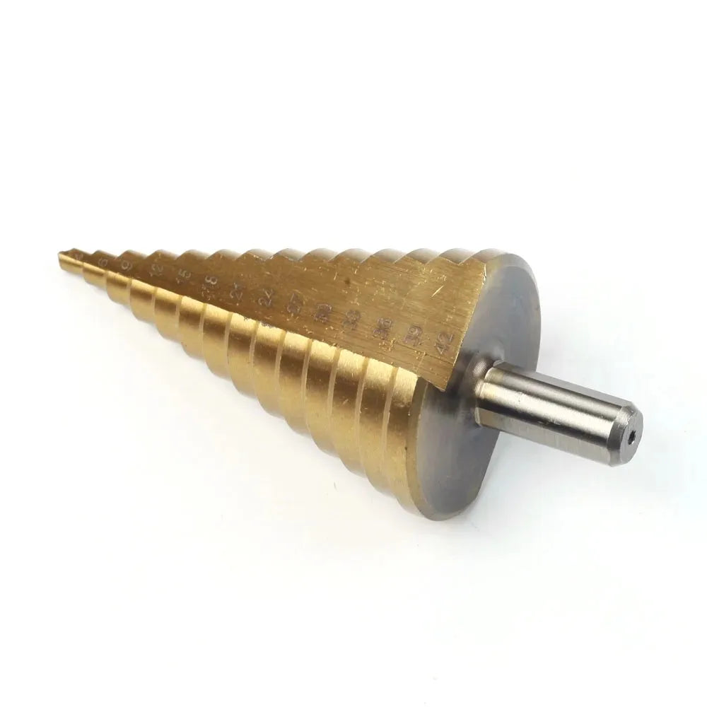 4-52mm 4-42mm 4-32mm Step Drill Bit Set Titanium Straight Flute